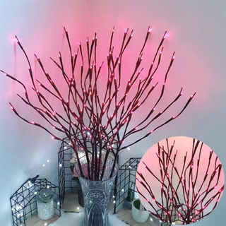 Grenlampe med lyserøde LED-lys